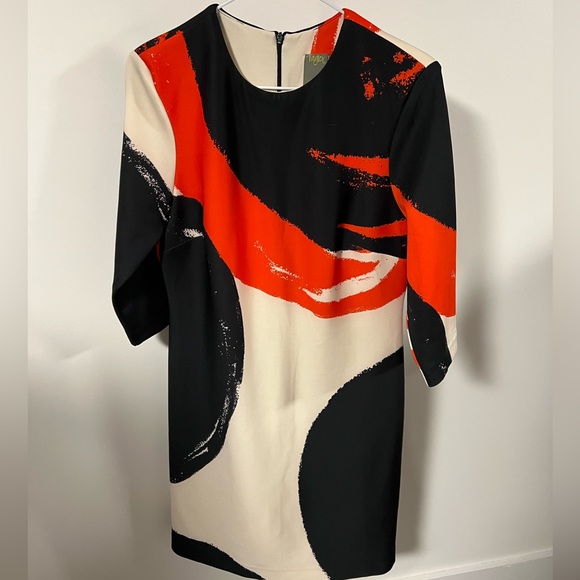 Taylor NWOT Abstract, Print 3/4 Sleeve Dress US 12 - Picture 2 of 7